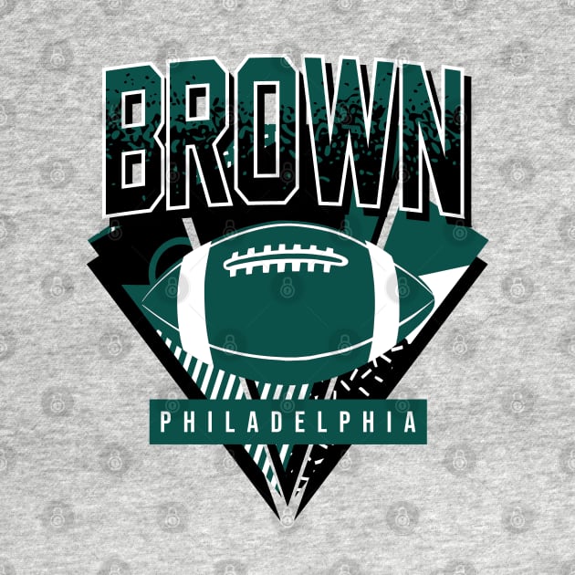 Brown Philadelphia Football Retro by funandgames